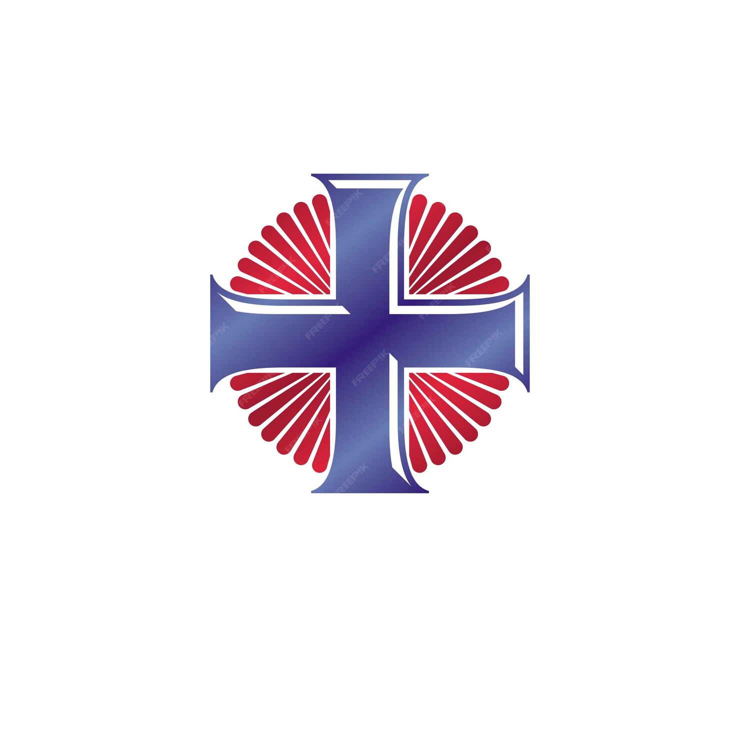 Premium Vector Cross of christianity graphic emblem. heraldic vector