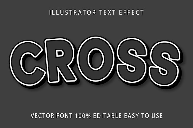 Cross Editable Text Effect