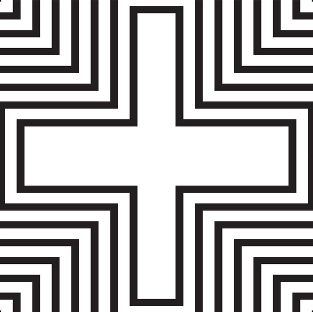 Cross Geometric Pattern Isolated Background