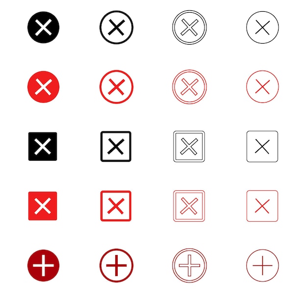 Cross icons collection