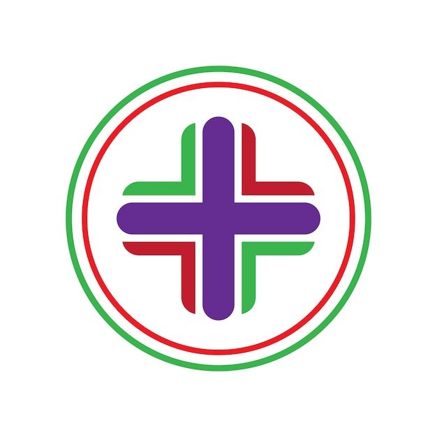 Шаблон векторного дизайна логотипа креста