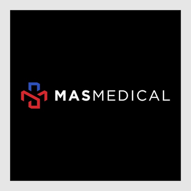 Cross Medical Logo.typography letter M medical logo