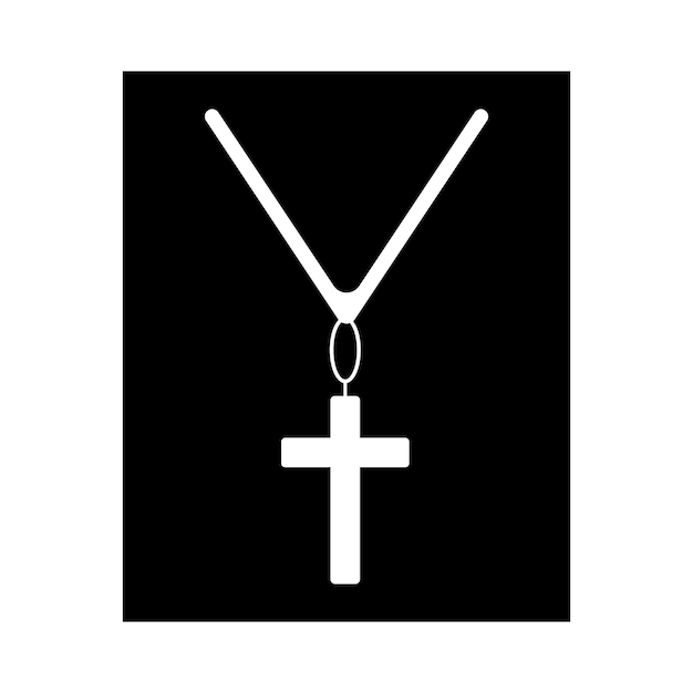 Cross necklace icon