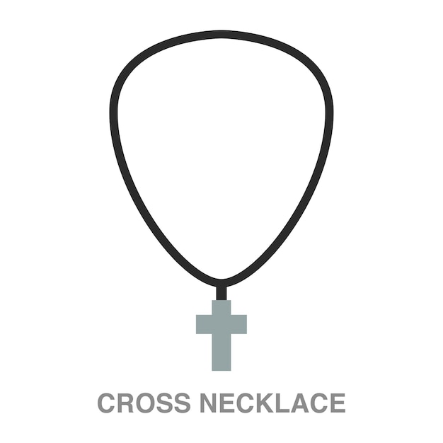 cross necklace Illustration on transparent background