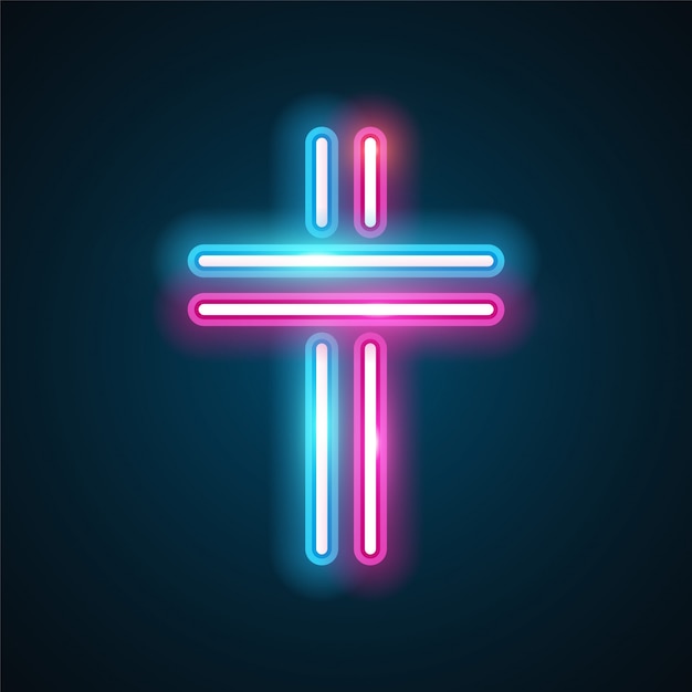 Cross neon design