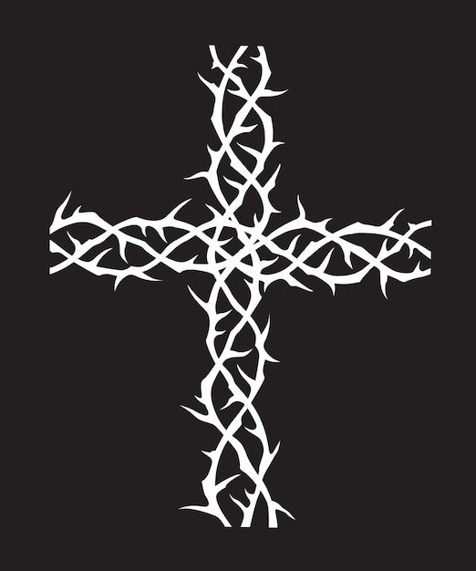 ベクトル 棘の十字架のイメージ