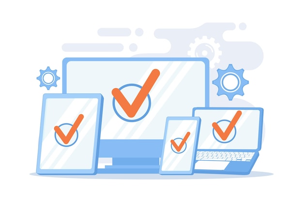 Cross-platform-apparaten multiplatform-verbinding gadgets synchronisatie adaptieve ontwikkeling linked