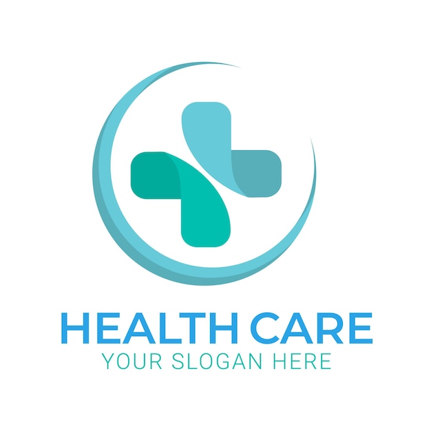 Cross plus health care logo icon design template elements. Health care cross medical logo vector.