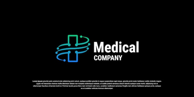 Vettore elementi del modello di progettazione dell'icona del logo a croce più logo logotipo medico