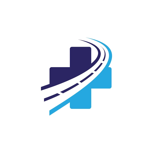 クロスロード医療サービスのロゴのデザイン テンプレート