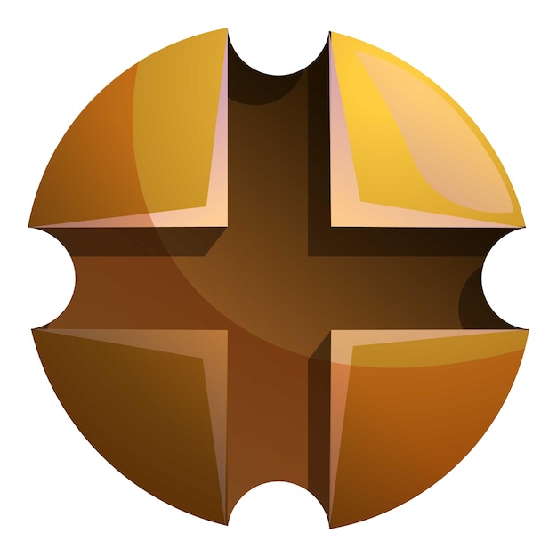Cross screw head icon Cartoon of cross screw head vector icon for web design isolated on white background