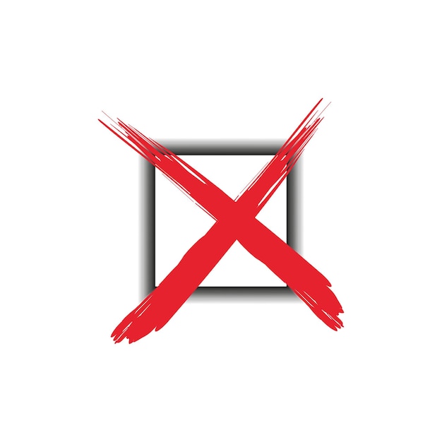 Вектор Знак креста или значок знака x нет символа. векторная иллюстрация eps 10. изображение на складе.