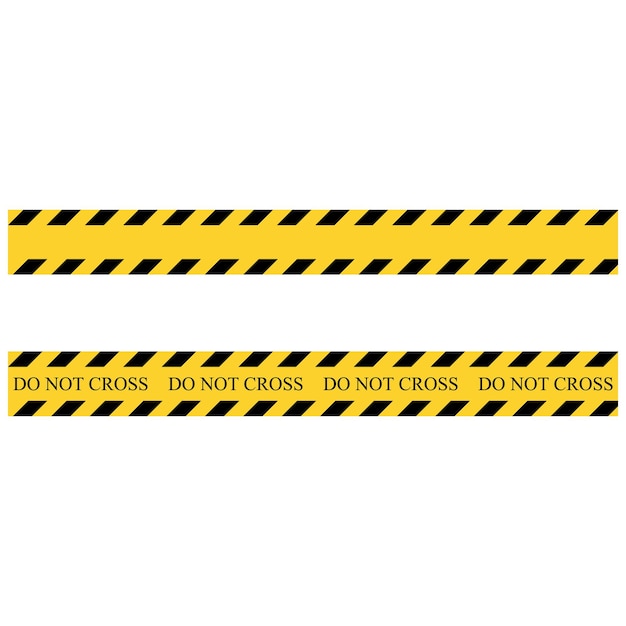 Do not cross stripe Yellow and black set stripes