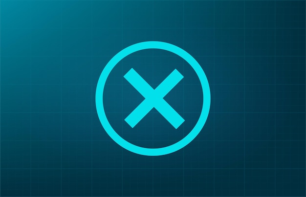 Vector cross symbol vector illustration on blue background eps 10