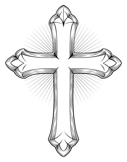Premium Vector | Cross vector drawing