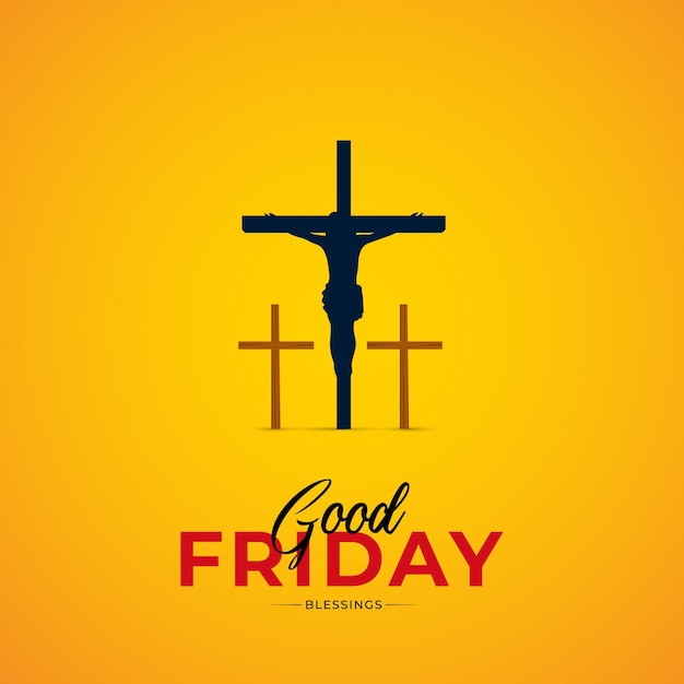 A cross with the words good friday on it