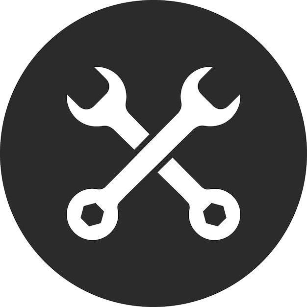 Cross Wrench vector icon illustration of Car Repair iconset