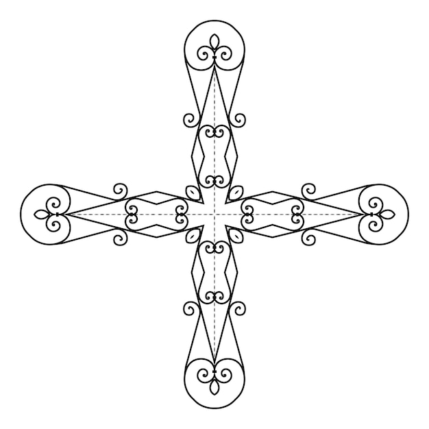 Vector crosschristian-pictogram overzichtsillustratie van crosschristian-pictogram voor web