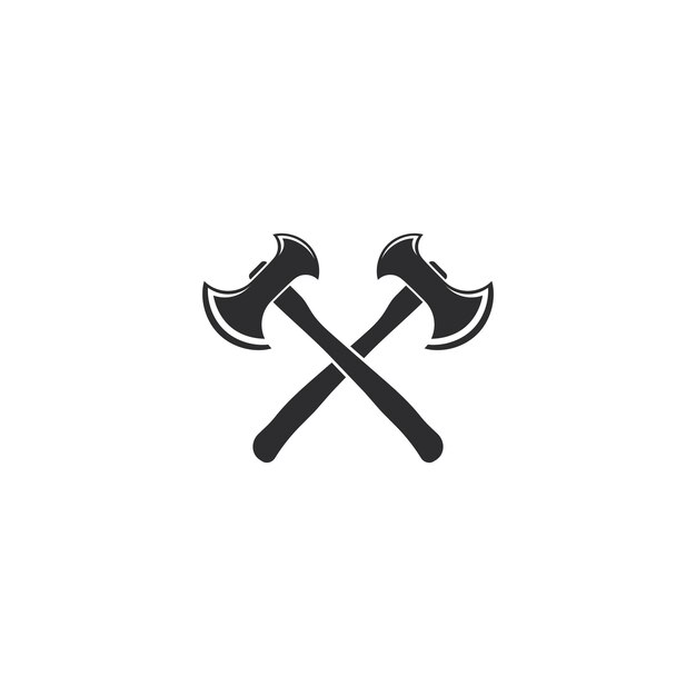 Vector crossed axes logo vector icon illustration