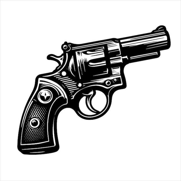 Vector crossed pistol svg