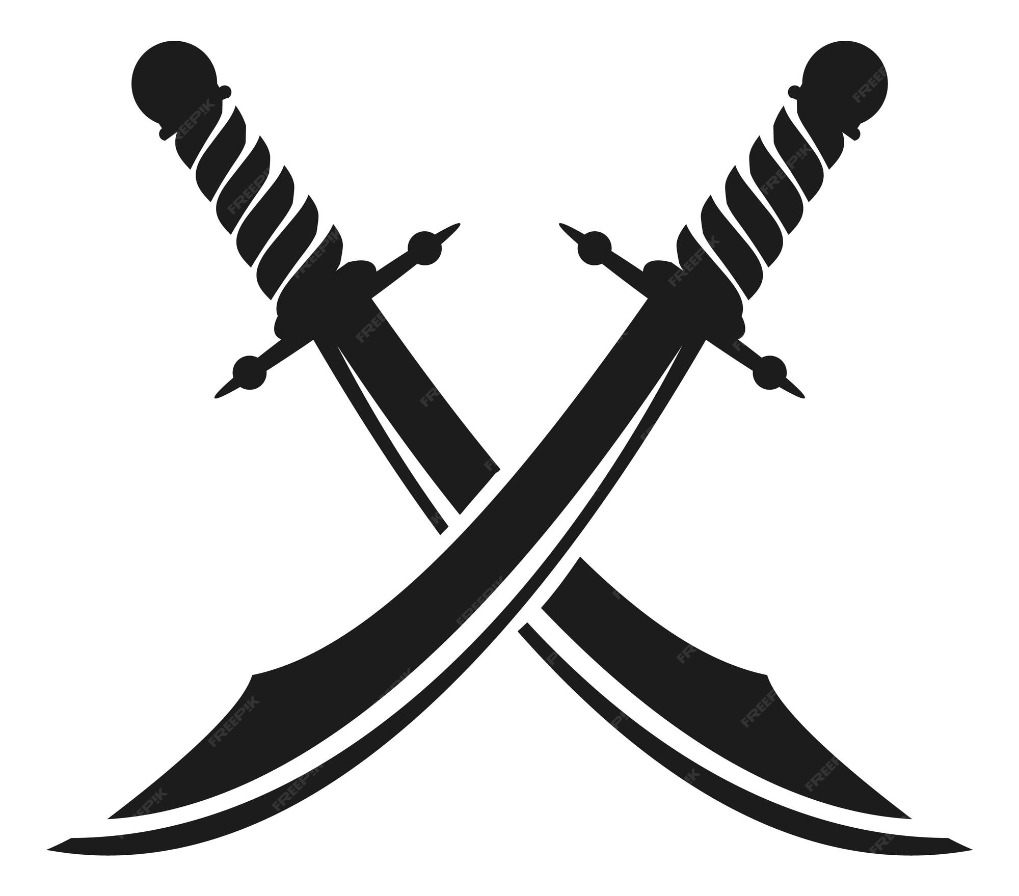 Скрещенные мечи арт