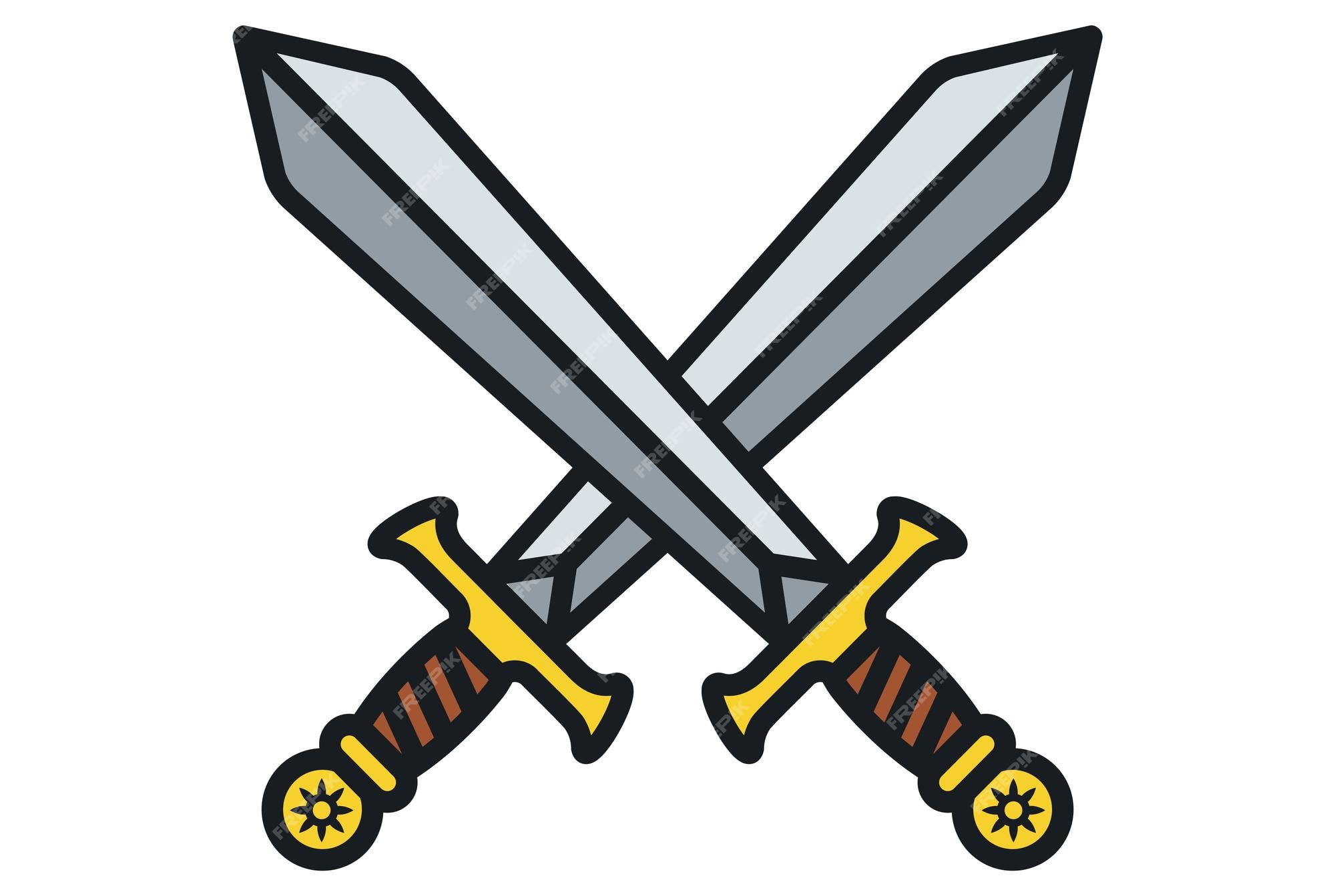 Crossing swords sign Royalty Free Vector Image