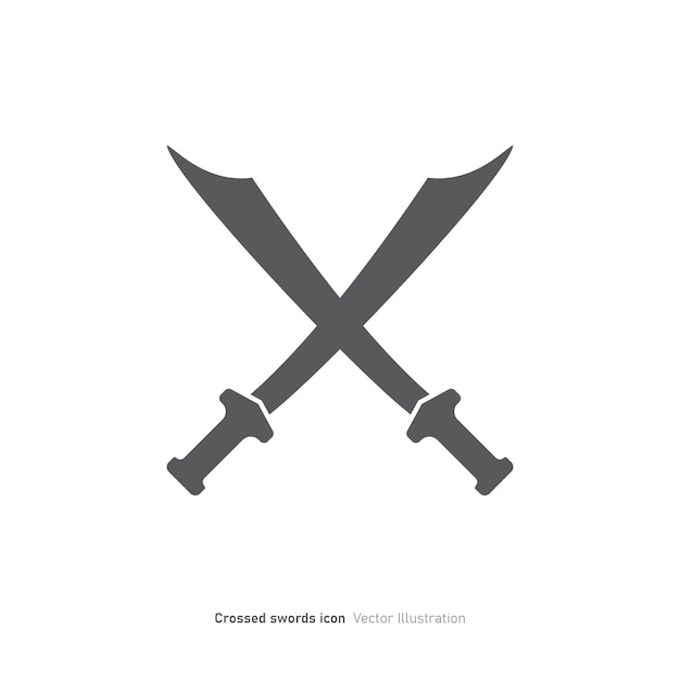 Crossed swords icon design vector illustration