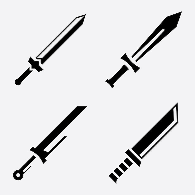 Скрещенные мечи векторная иллюстрация значок