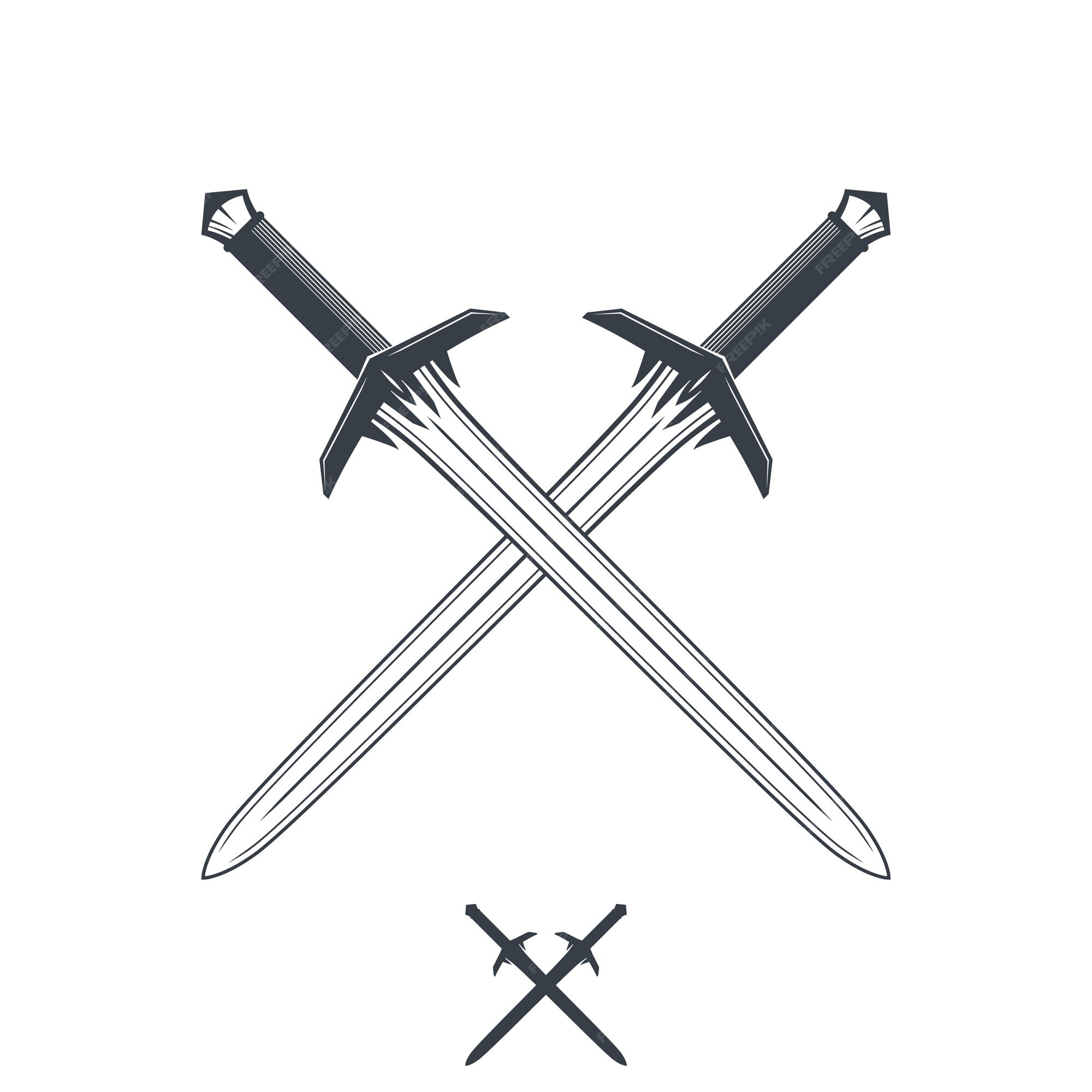 Cartoon Crossed Swords - Free Transparent PNG Clipart Images Download