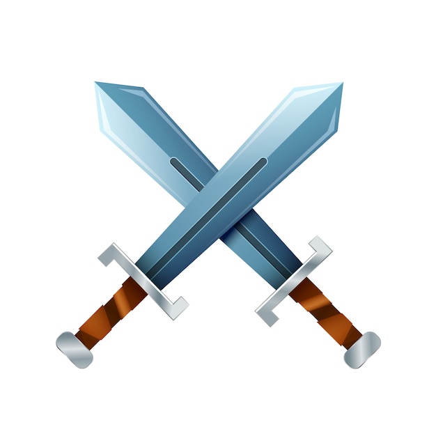 Premium Vector  Crossed swords