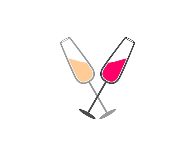 Crossed wine bottle logo