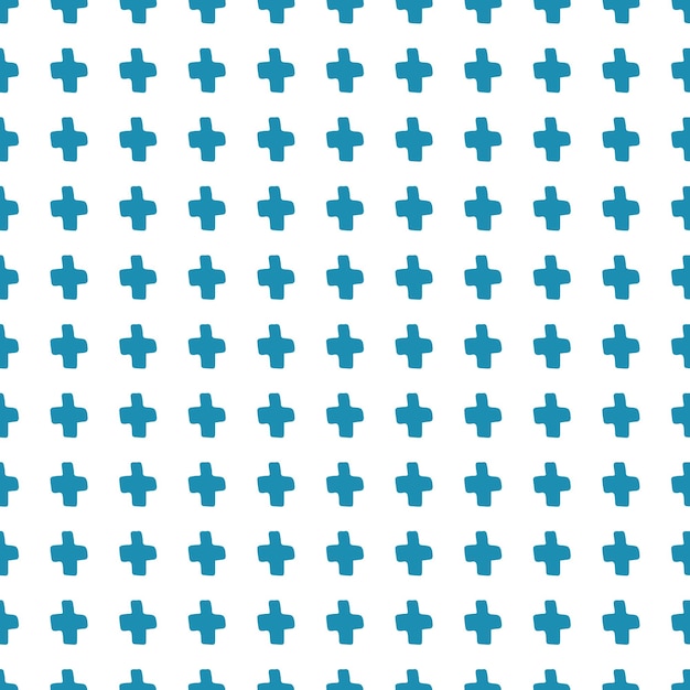 Crosses abstract geometric vector seamless pattern pluses