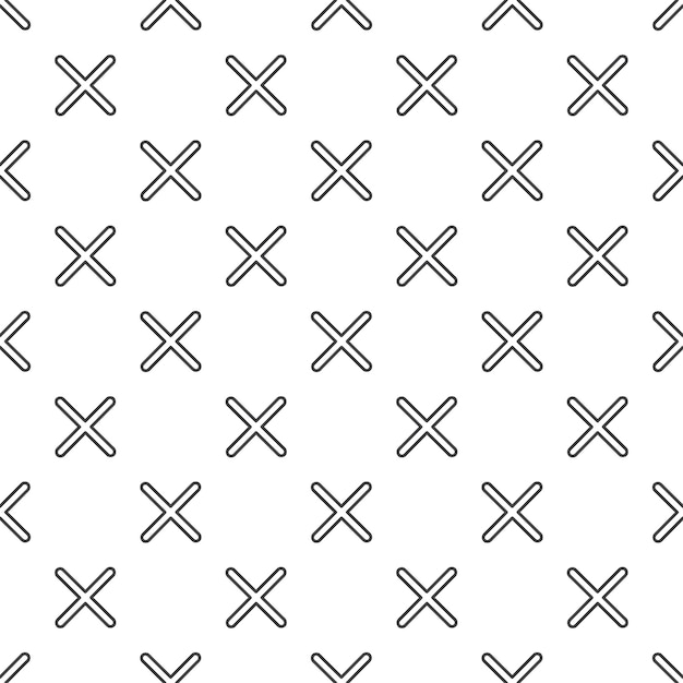 Crosses pattern in 80s, 90s retro style. Abstract geometric background