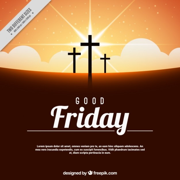 crosses in sunset background