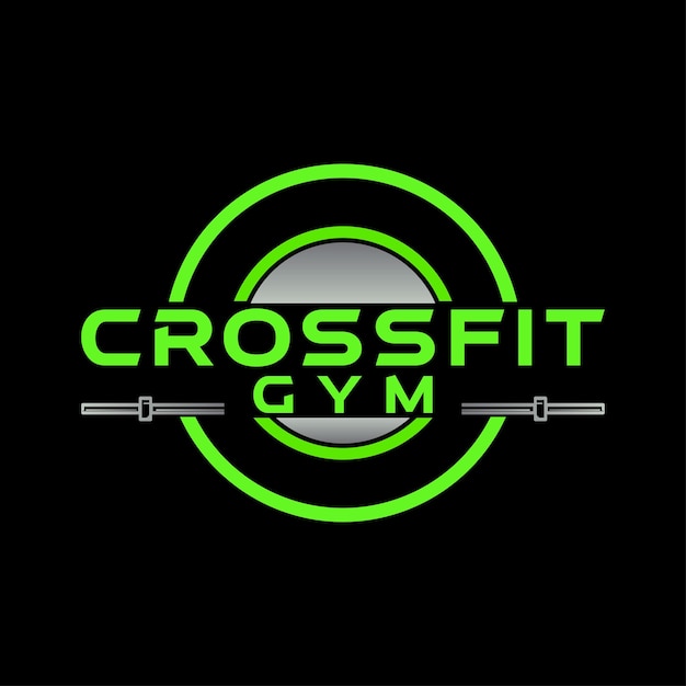 벡터 crossfit gym 배지형 로고 디자인