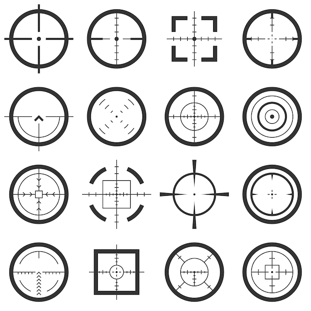 Crosshairs vector pictogrammen