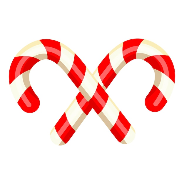 Crossing candy canes clip art