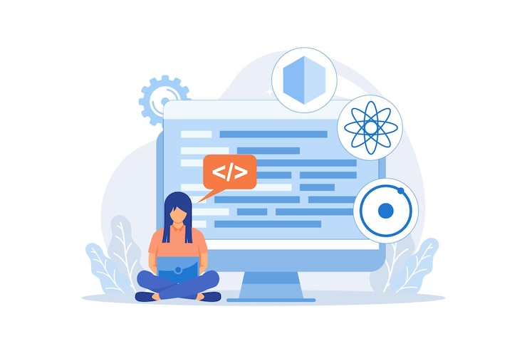 Vector crossplatform frameworks programming build tool software development application ui coding process
