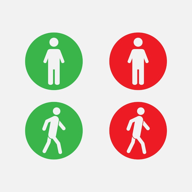 Crosswalk icon vector logo design illustration