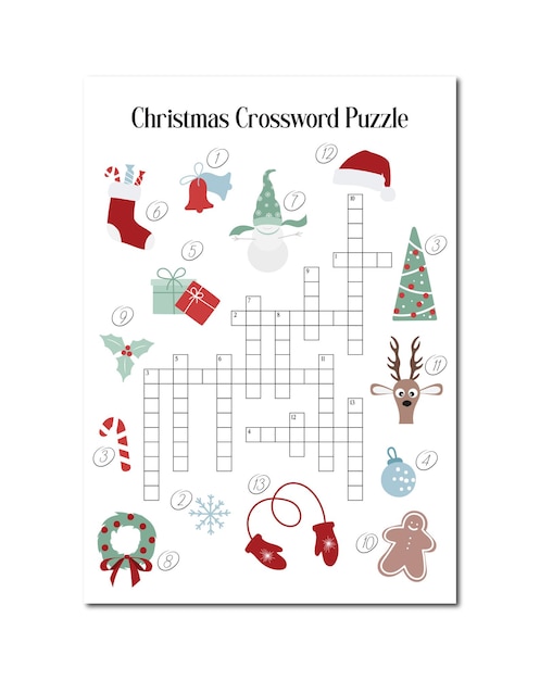 Crossword activity for kids