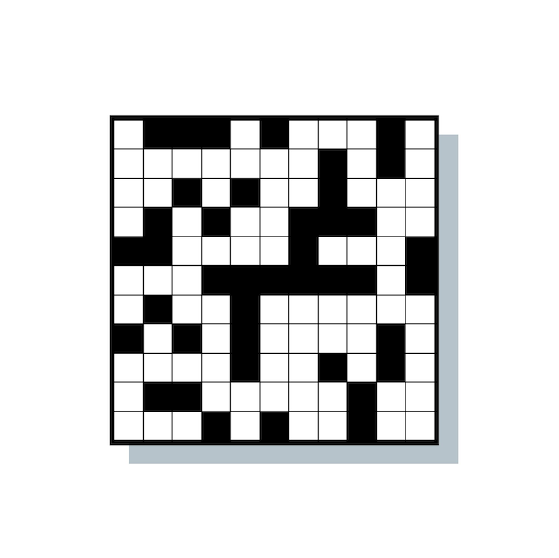 Vector crossword. puzzle solving concept vector illustration