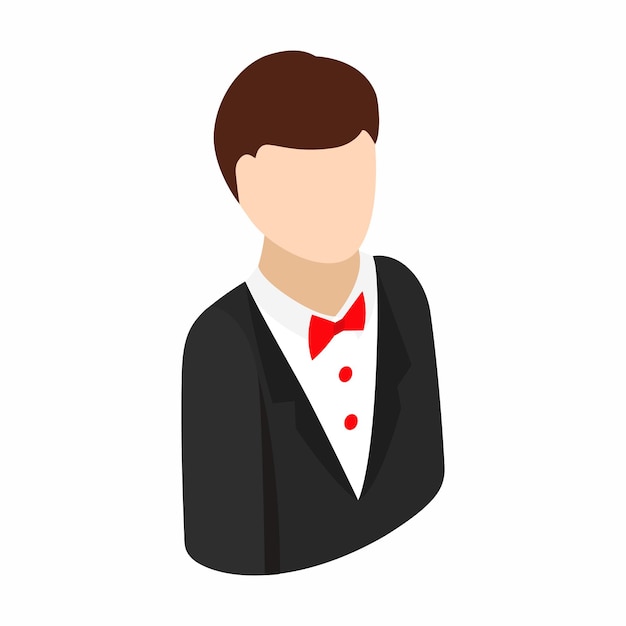 Croupier isometric 3d icon on a white background