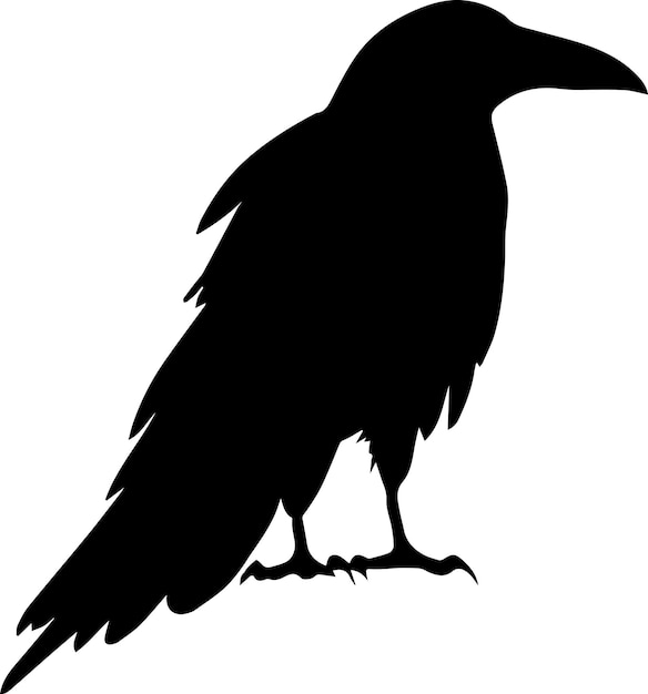 Crow vector silhouette 2