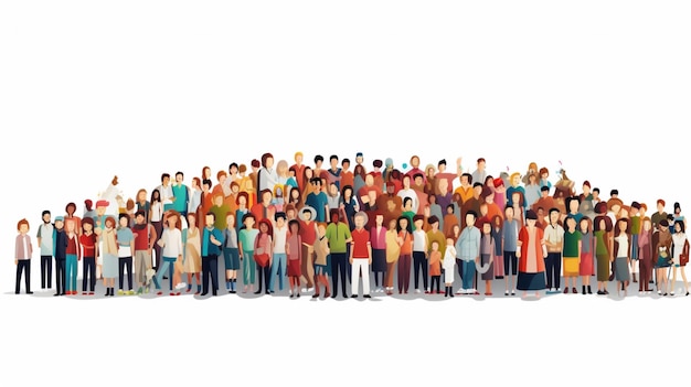 Crowd vector achtergrond