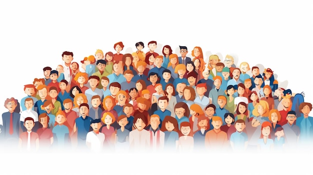 Crowd vector background