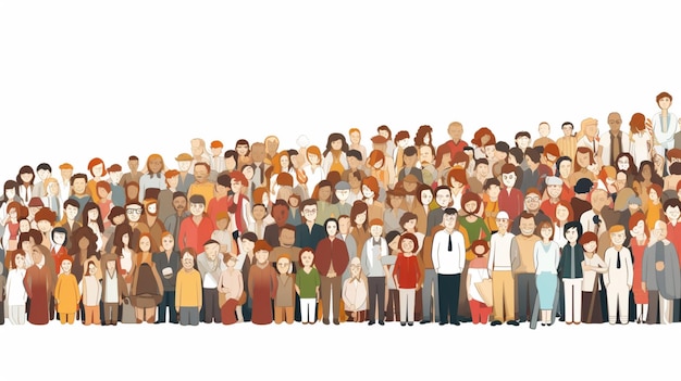 Crowd vector background