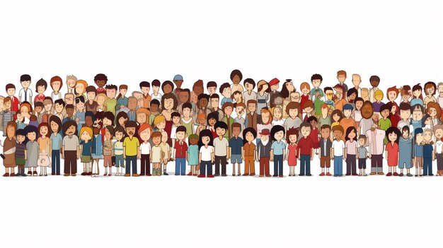 Vector crowd vector background