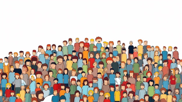 Vector crowd vector background