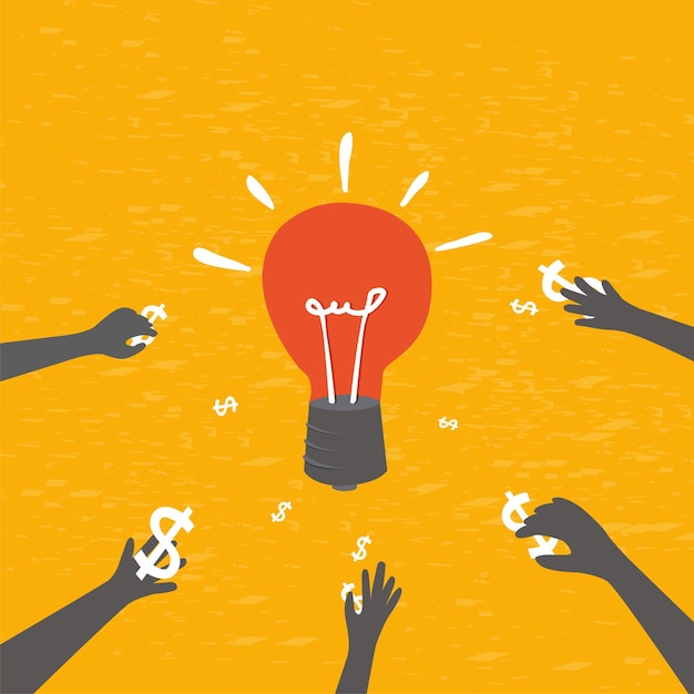 Crowdfunding concept investing into ideas