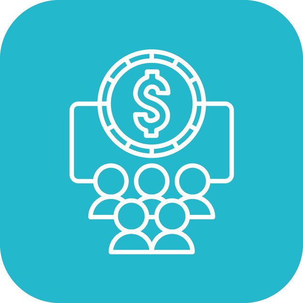 Crowdfunding icon vector image Can be used for Fintech